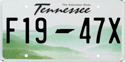 TN license plate F1947X