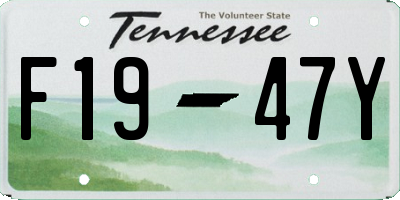 TN license plate F1947Y