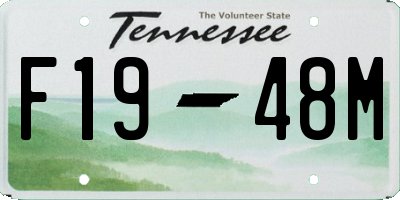 TN license plate F1948M