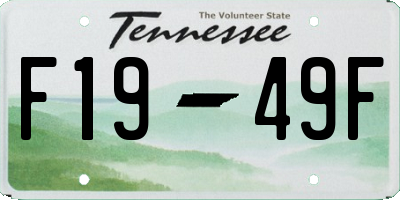 TN license plate F1949F