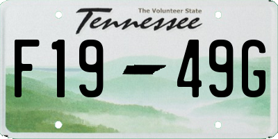 TN license plate F1949G