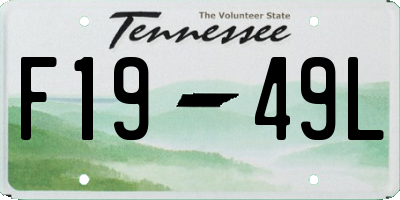 TN license plate F1949L