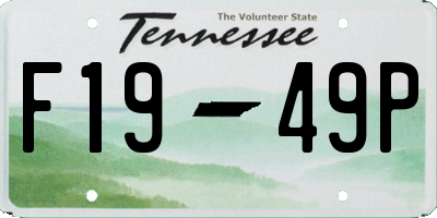 TN license plate F1949P