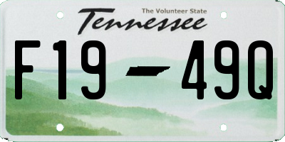 TN license plate F1949Q