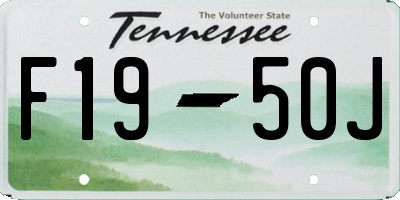TN license plate F1950J