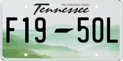 TN license plate F1950L