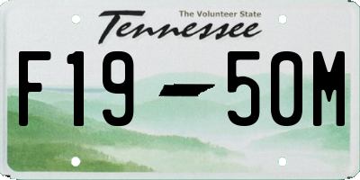 TN license plate F1950M