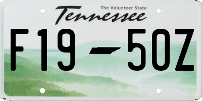 TN license plate F1950Z