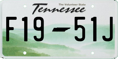 TN license plate F1951J