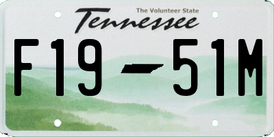 TN license plate F1951M