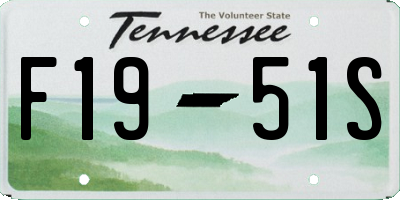 TN license plate F1951S