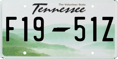 TN license plate F1951Z