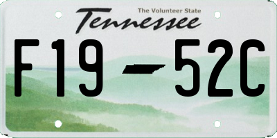 TN license plate F1952C