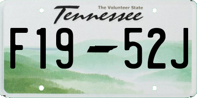 TN license plate F1952J