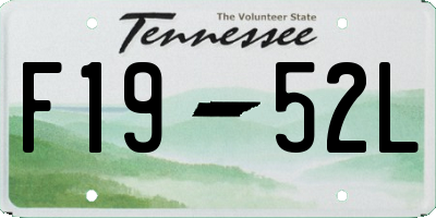 TN license plate F1952L