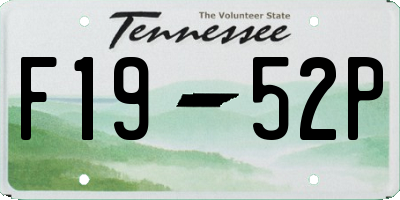 TN license plate F1952P