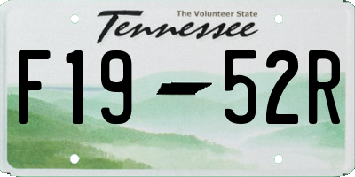 TN license plate F1952R