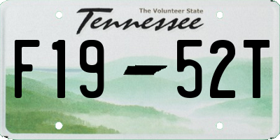 TN license plate F1952T