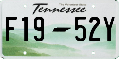 TN license plate F1952Y
