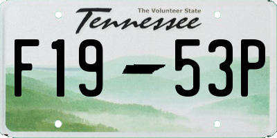 TN license plate F1953P
