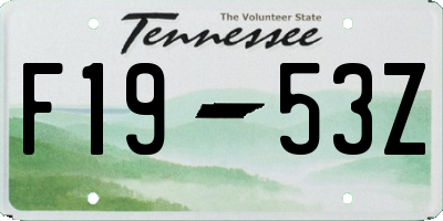 TN license plate F1953Z
