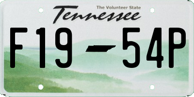 TN license plate F1954P