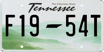 TN license plate F1954T