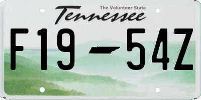 TN license plate F1954Z