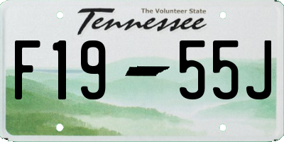 TN license plate F1955J