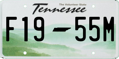 TN license plate F1955M