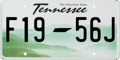 TN license plate F1956J