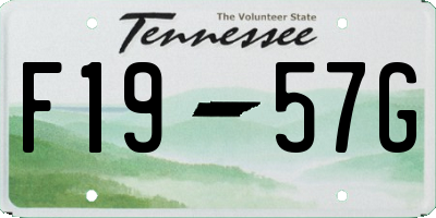 TN license plate F1957G