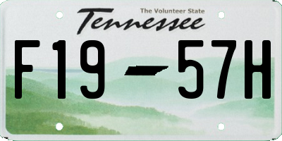 TN license plate F1957H