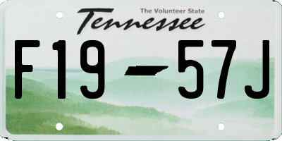 TN license plate F1957J