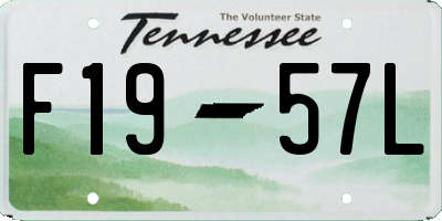 TN license plate F1957L