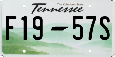 TN license plate F1957S