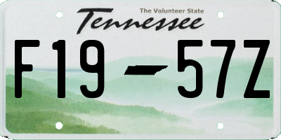 TN license plate F1957Z