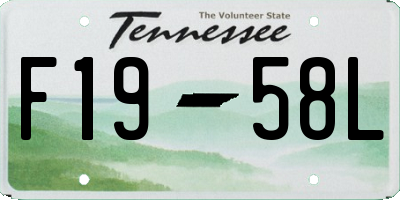 TN license plate F1958L