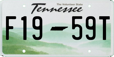 TN license plate F1959T