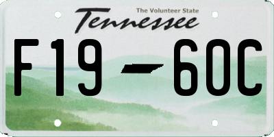 TN license plate F1960C