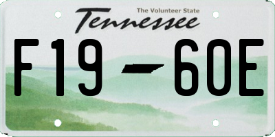 TN license plate F1960E