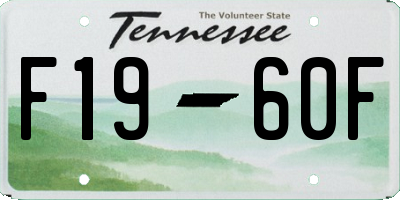 TN license plate F1960F