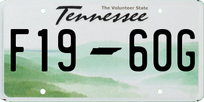 TN license plate F1960G