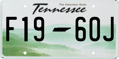 TN license plate F1960J