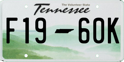 TN license plate F1960K