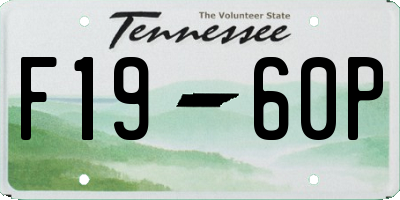 TN license plate F1960P