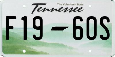 TN license plate F1960S