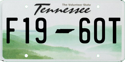 TN license plate F1960T