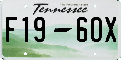 TN license plate F1960X