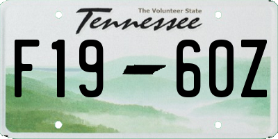 TN license plate F1960Z